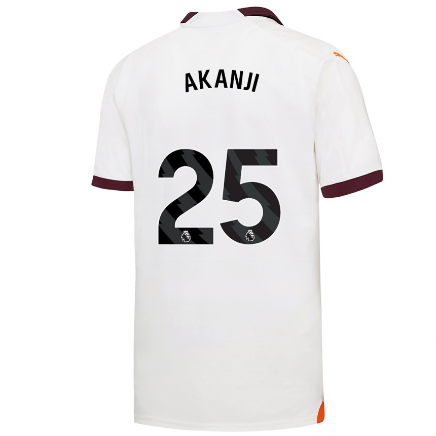 Women  Manuel Akanji #25 White Away Jersey 2023/24 T-Shirt