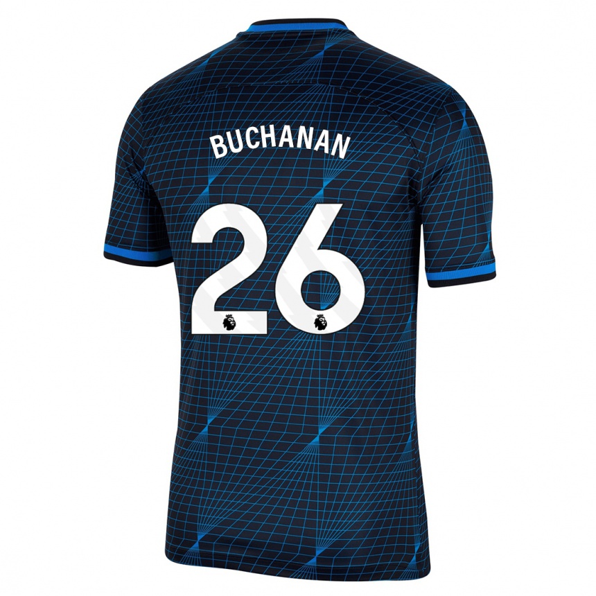 Women  Kadeisha Buchanan #26 Dark Blue Away Jersey 2023/24 T-Shirt