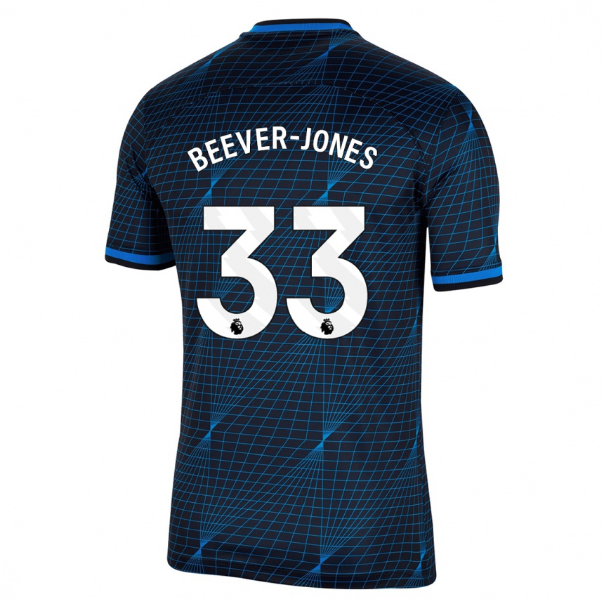 Women  Aggie Beever-Jones #33 Dark Blue Away Jersey 2023/24 T-Shirt