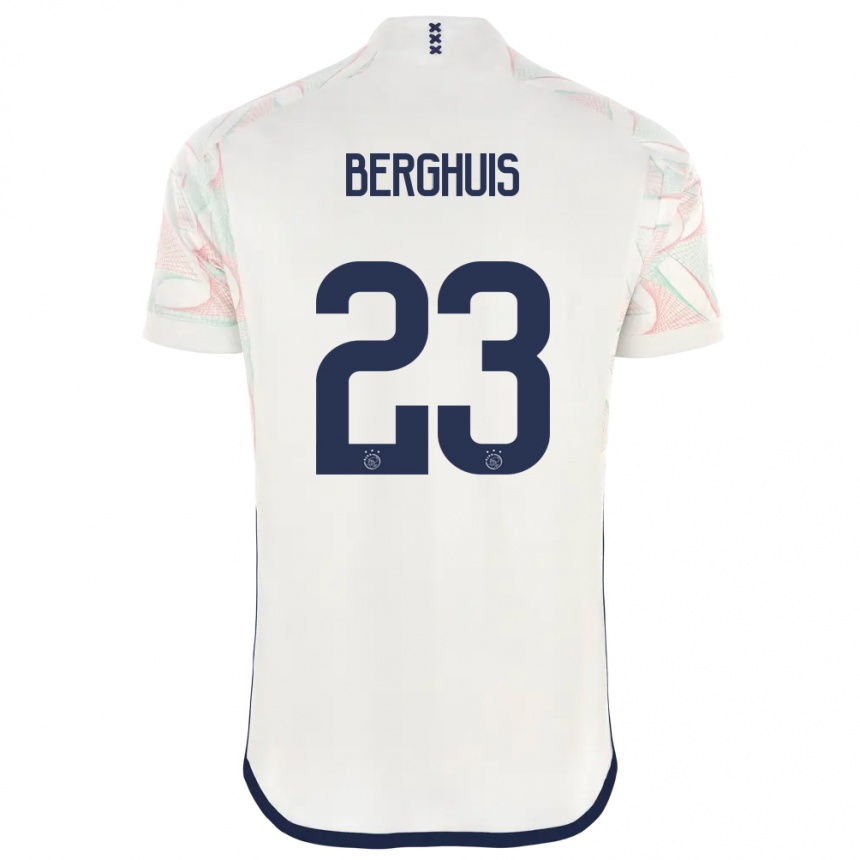 Women  Steven Berghuis #23 White Away Jersey 2023/24 T-Shirt