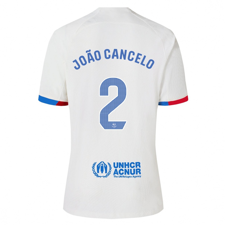 Women  Joao Cancelo #2 White Away Jersey 2023/24 T-Shirt