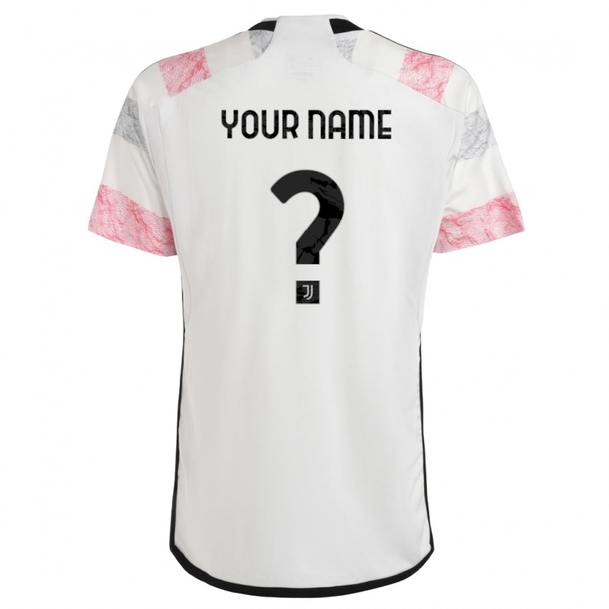 Women  Your Name #0 White Pink Away Jersey 2023/24 T-Shirt