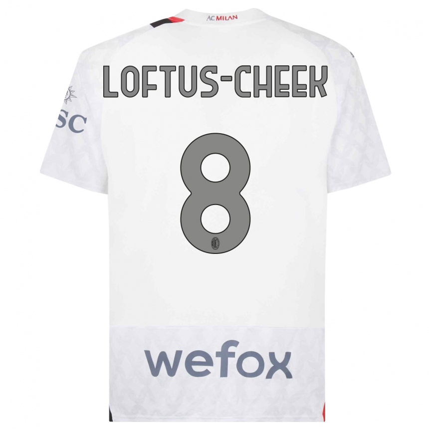 Women  Ruben Loftus-Cheek #8 White Away Jersey 2023/24 T-Shirt