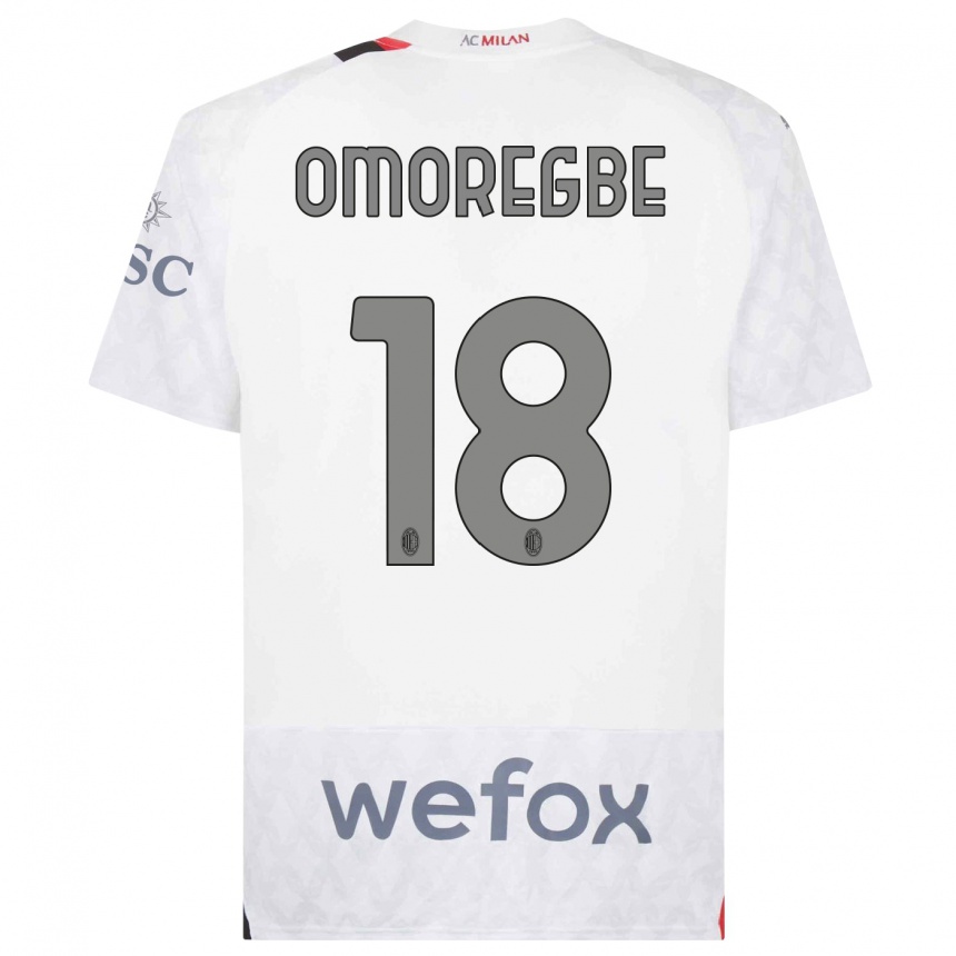 Women  Bob Murphy Omoregbe #18 White Away Jersey 2023/24 T-Shirt