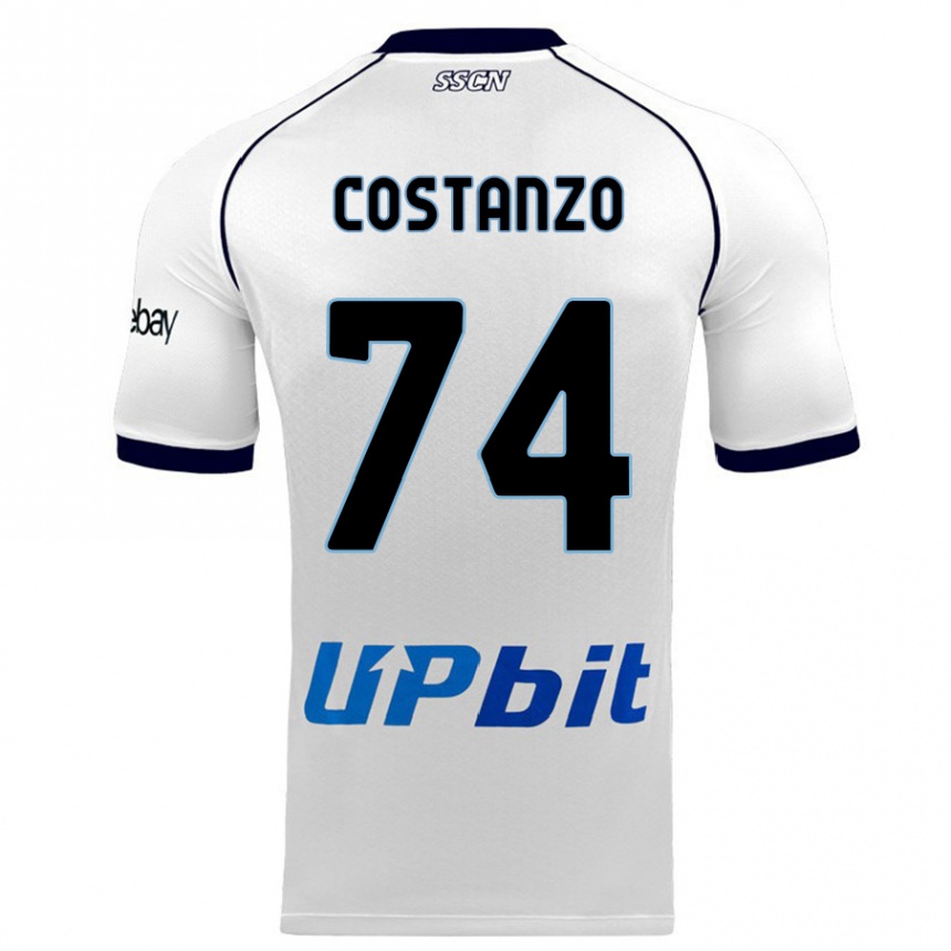 Women  Davide Costanzo #74 White Away Jersey 2023/24 T-Shirt