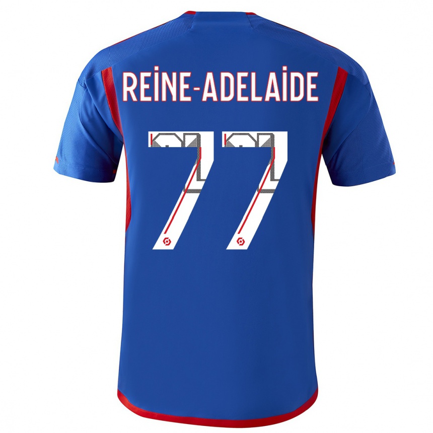 Women  Jeff Reine-Adelaide #77 Blue Red Away Jersey 2023/24 T-Shirt