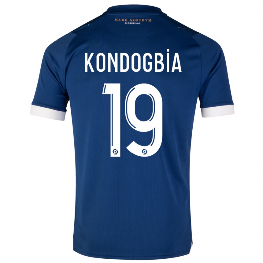 Women  Geoffrey Kondogbia #19 Dark Blue Away Jersey 2023/24 T-Shirt