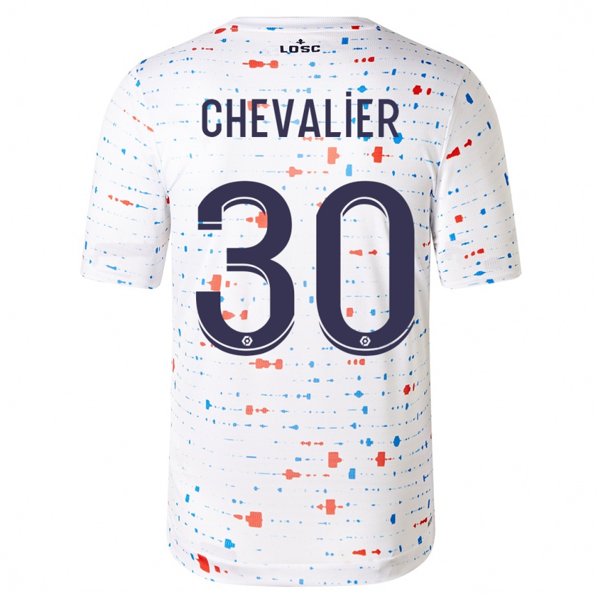 Women  Lucas Chevalier #30 White Away Jersey 2023/24 T-Shirt