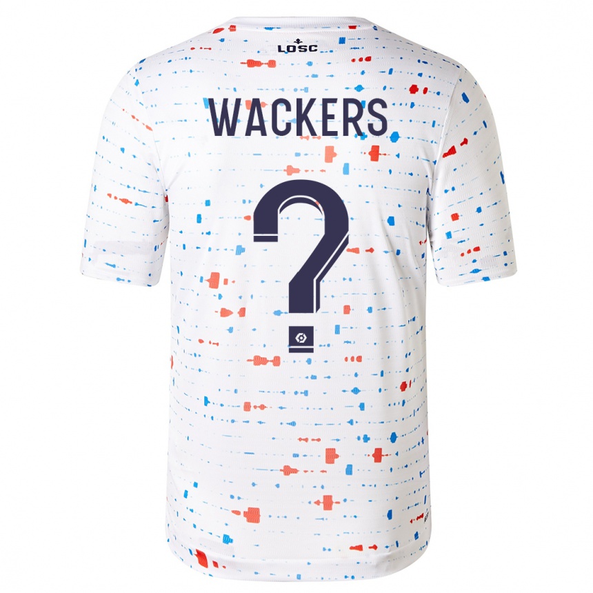 Women  Maxime Wackers #0 White Away Jersey 2023/24 T-Shirt