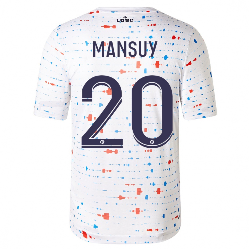 Women  Heloise Mansuy #20 White Away Jersey 2023/24 T-Shirt