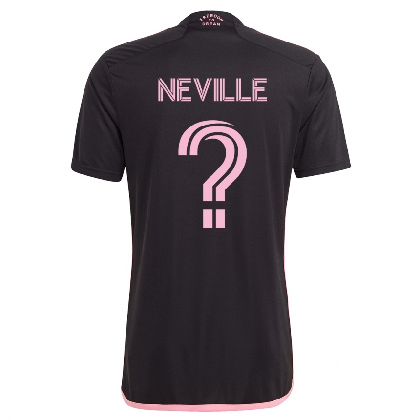 Women  Harvey Neville #0 Black Away Jersey 2023/24 T-Shirt