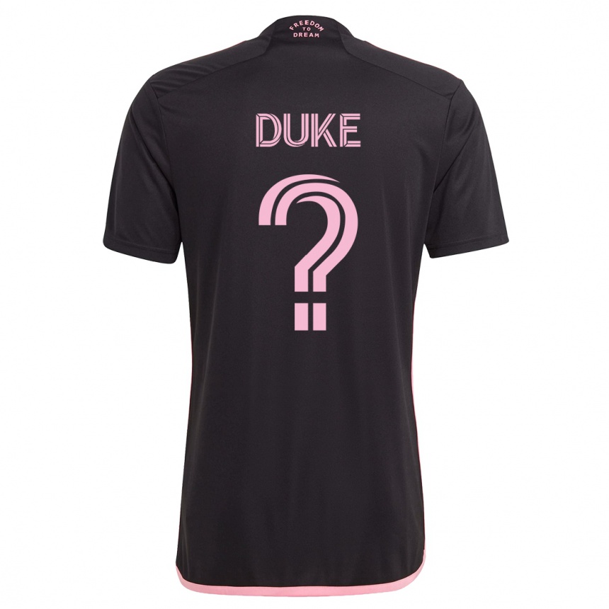 Women  Bryce Duke #0 Black Away Jersey 2023/24 T-Shirt