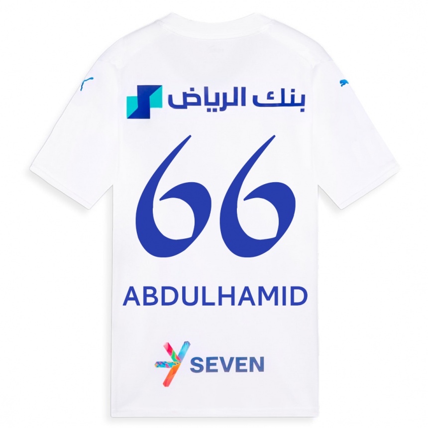 Women  Saud Abdulhamid #66 White Away Jersey 2023/24 T-Shirt