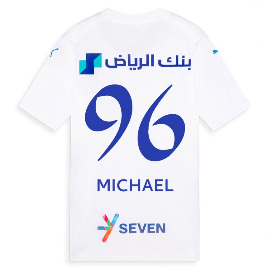 Women  Michael #96 White Away Jersey 2023/24 T-Shirt