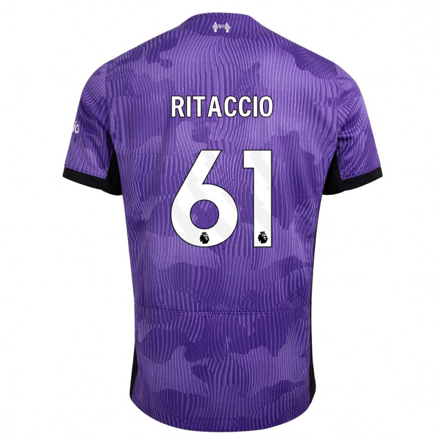 Women  Matteo Ritaccio #61 Purple Third Jersey 2023/24 T-Shirt