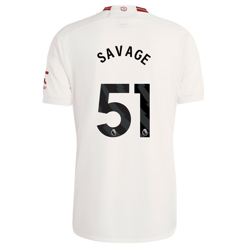 Women  Charlie Savage #51 White Third Jersey 2023/24 T-Shirt