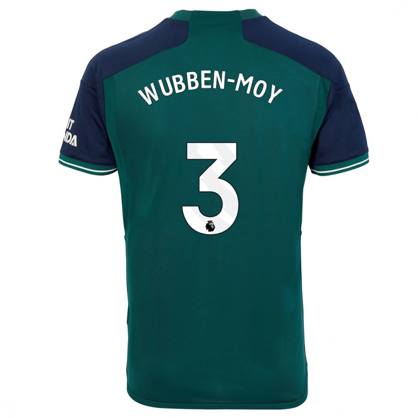 Women  Lotte Wubben-Moy #3 Green Third Jersey 2023/24 T-Shirt