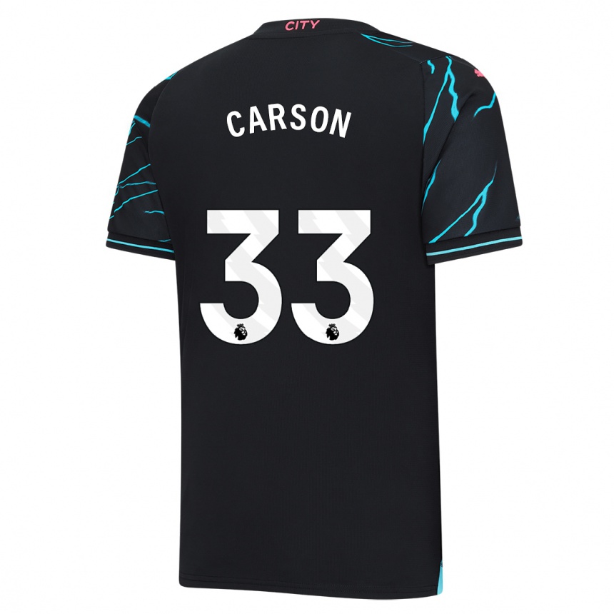 Women  Scott Carson #33 Dark Blue Third Jersey 2023/24 T-Shirt