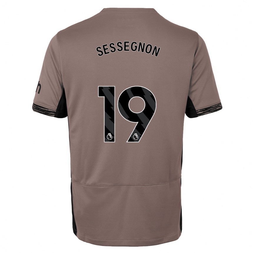 Women  Ryan Sessegnon #19 Dark Beige Third Jersey 2023/24 T-Shirt