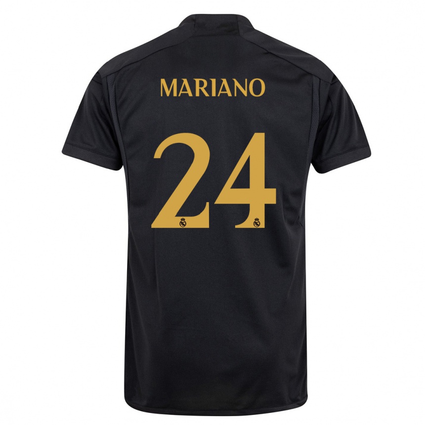 Women  Mariano Diaz #24 Black Third Jersey 2023/24 T-Shirt