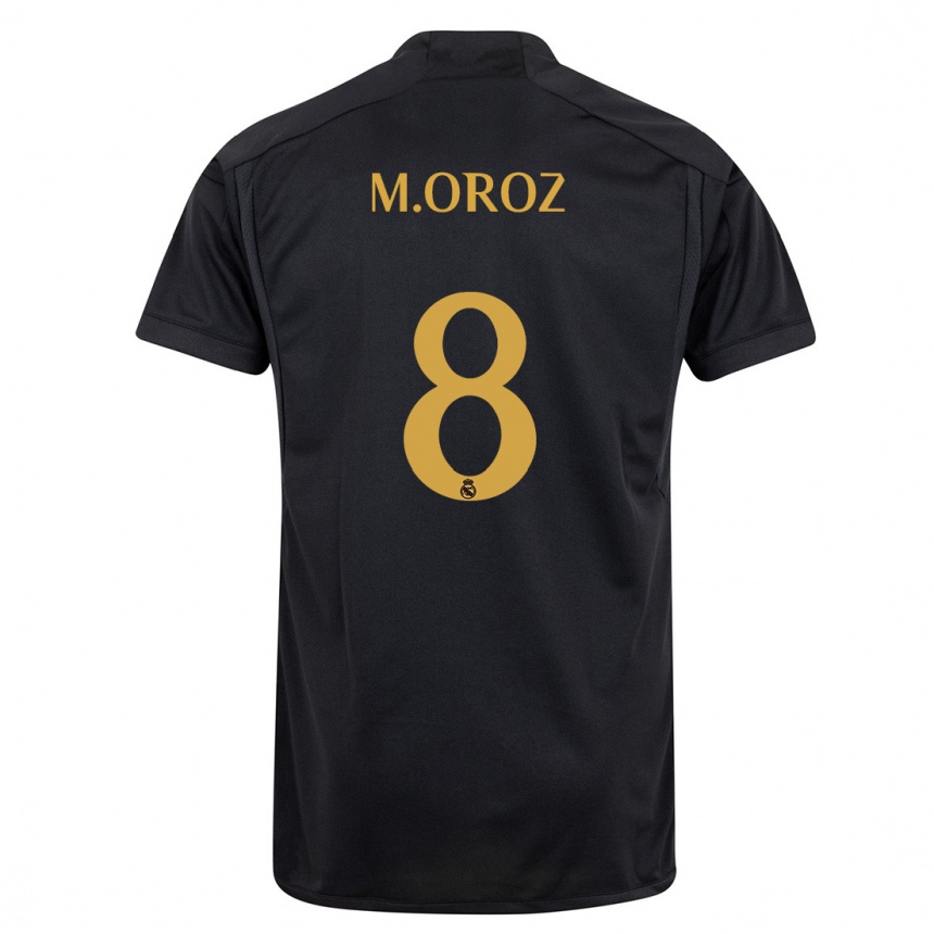 Women  Maite Oroz #8 Black Third Jersey 2023/24 T-Shirt