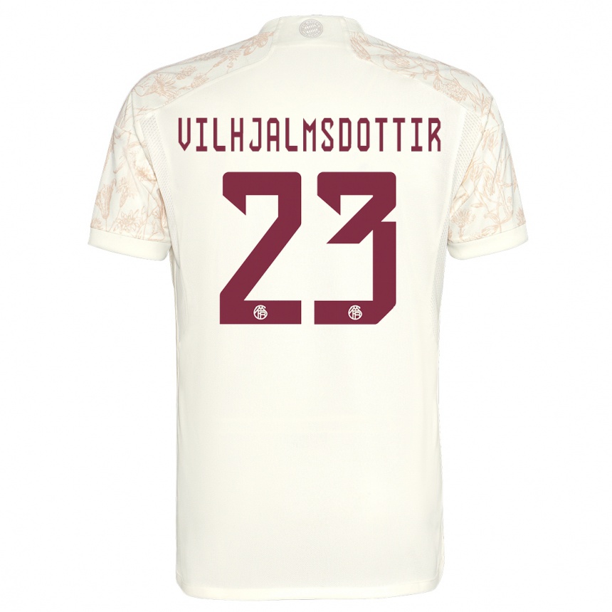 Women  Karolina Lea Vilhjalmsdottir #23 Off White Third Jersey 2023/24 T-Shirt